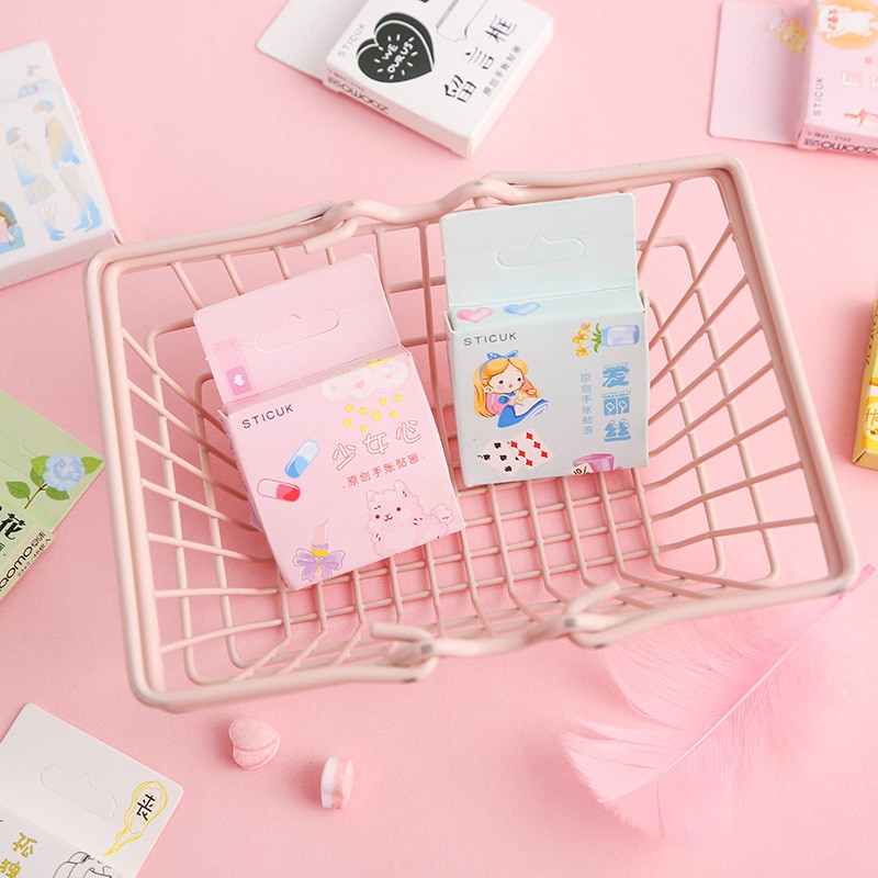 Søt meldingsboks kule tidsskrift dekorative skrivesaker klistremerker scrapbooking diy dagbok album pinne etikett forsegling klistremerke