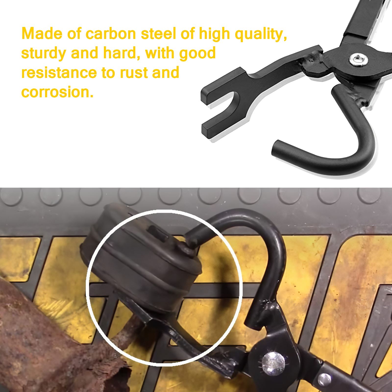 Multi-Function Exhaust Suspension Tong Tool Separates The Rubber Supports From Exhaust Hanger Brackets