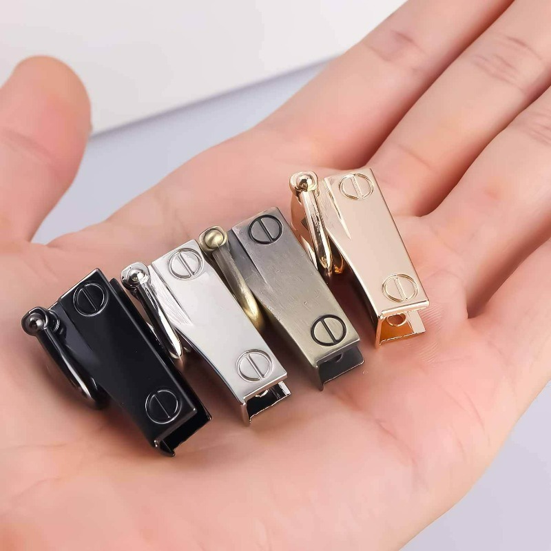 6-delige set metalen zijgespsluitingen, afneembare tasconnectorclip met D-ring, duurzame metalen bevestigingen, schroeven, DIY handtas portemonnee H