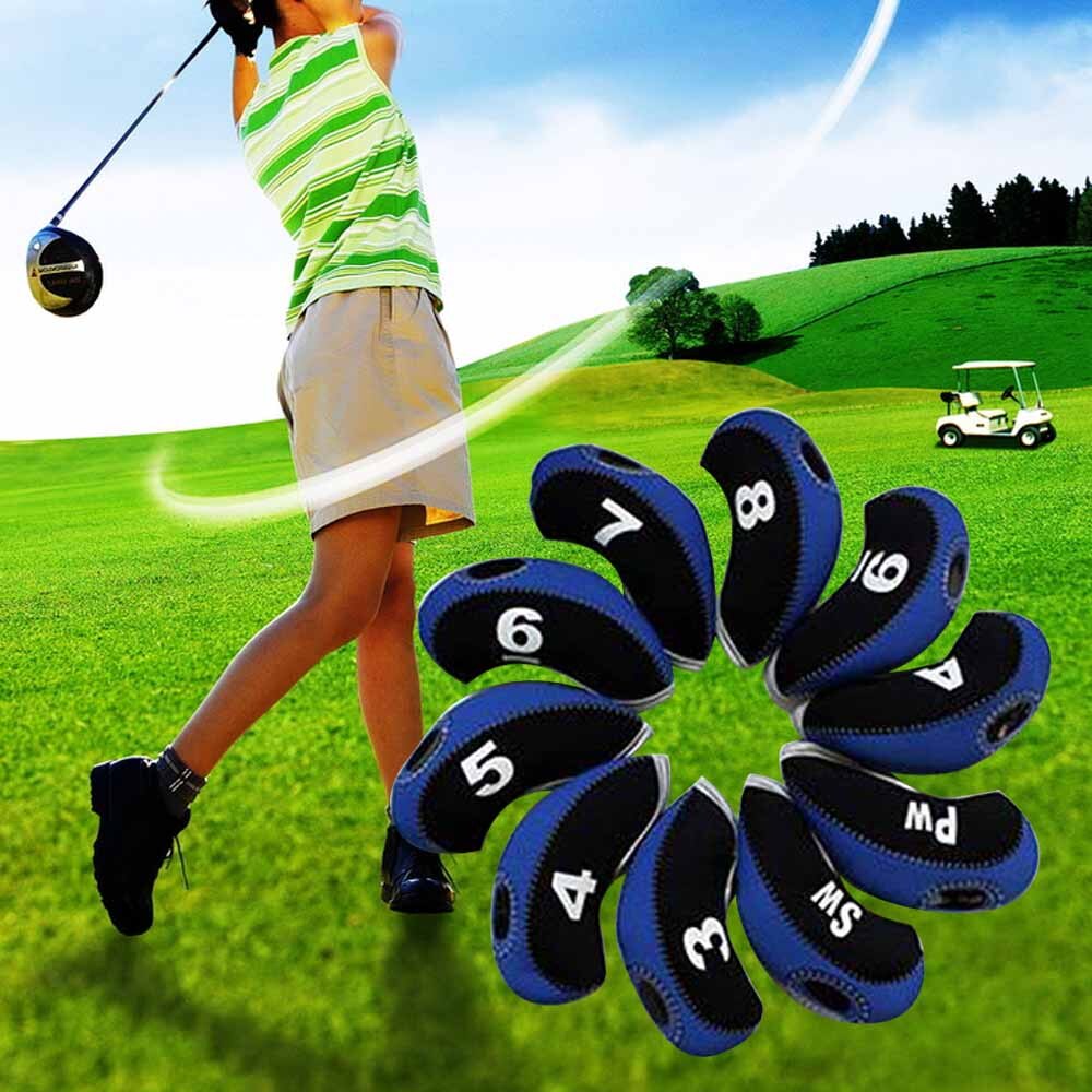 10 stuks tweekleurige golfijzerhoezen, beschermende sportaccessoires voor buiten
