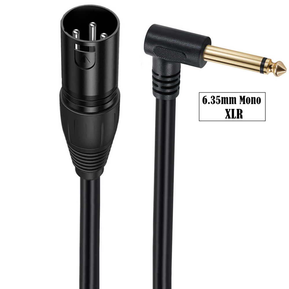 90 graus ângulo reto 1/4 Polegada trs para xlr macho cabo de interconexão de sinal balanceado quarto de polegada para xlr cabo de remendo 0.5m