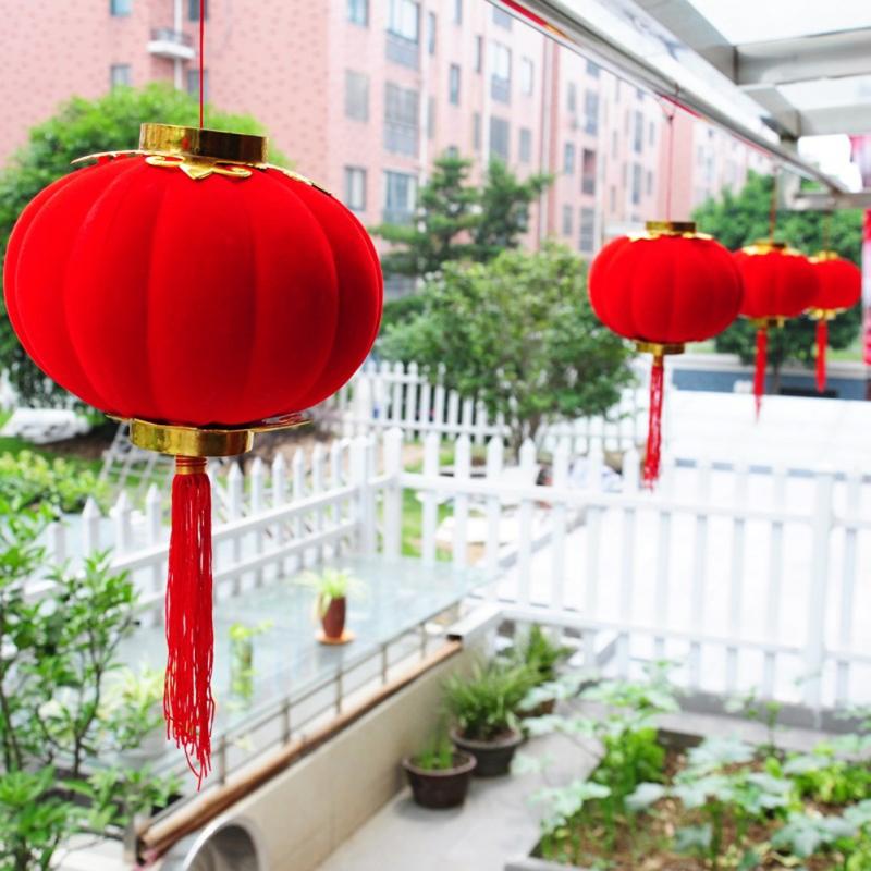 30 Stks/set Lantaarn Lente Festival Nieuwjaar Traditionele Chinese Rode Kleine Opknoping Lantaarn Festival/Bruiloft/Feest Decoraties