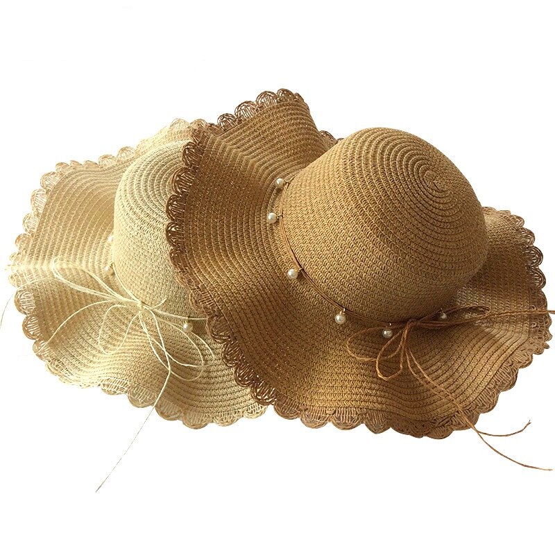 Parelversiering strohoed voor dames zomerhoed dames zonnehoeden petten
