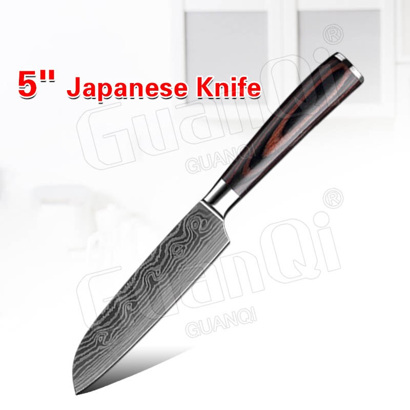 Kitchen Knives Sets Sharpest Damascus Kitchen Chef Knives Santoku Cleaver Paring Steak Slicing Utility Boning Knife: 5 In Japanese Knife