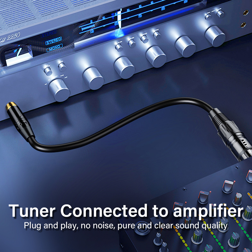 XLR-Stecker auf RCA-Stecker Kabel, XLR zu RCA Unbalanciertes HiFi-Audio OFC-Kabel, für Verstärker, Mischpult, Mikrofon, Längen 3m, 5m, 10m, 15m