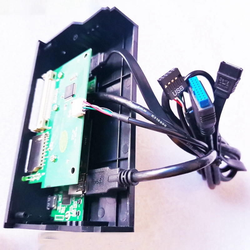 5.25 Inch Optical Drive Expansion USB3.0 6GBps ESATA Front Panel Hub for PC Desktop