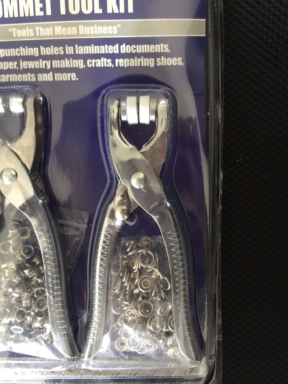3 pcs leather hole punch / grommet tool kit / press snap button plier