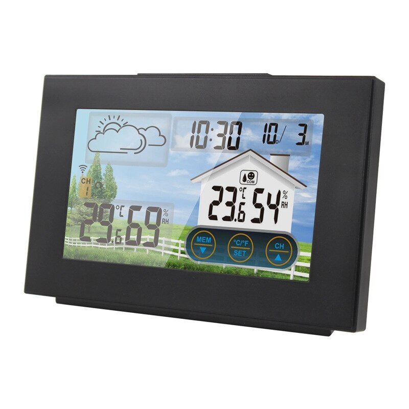 Marschall Funkwecker Mit Sprachausgabe – Inkl. Kabellosem Außenthermometer, Großes Display
