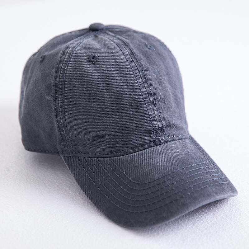 Lente Zomer katoen Gewassen Baseball Cap Mannen Vrouwen doen oude retro stijl Outdoor Zonnescherm Hoed Casual effen kleur baseball cap: Dark gray