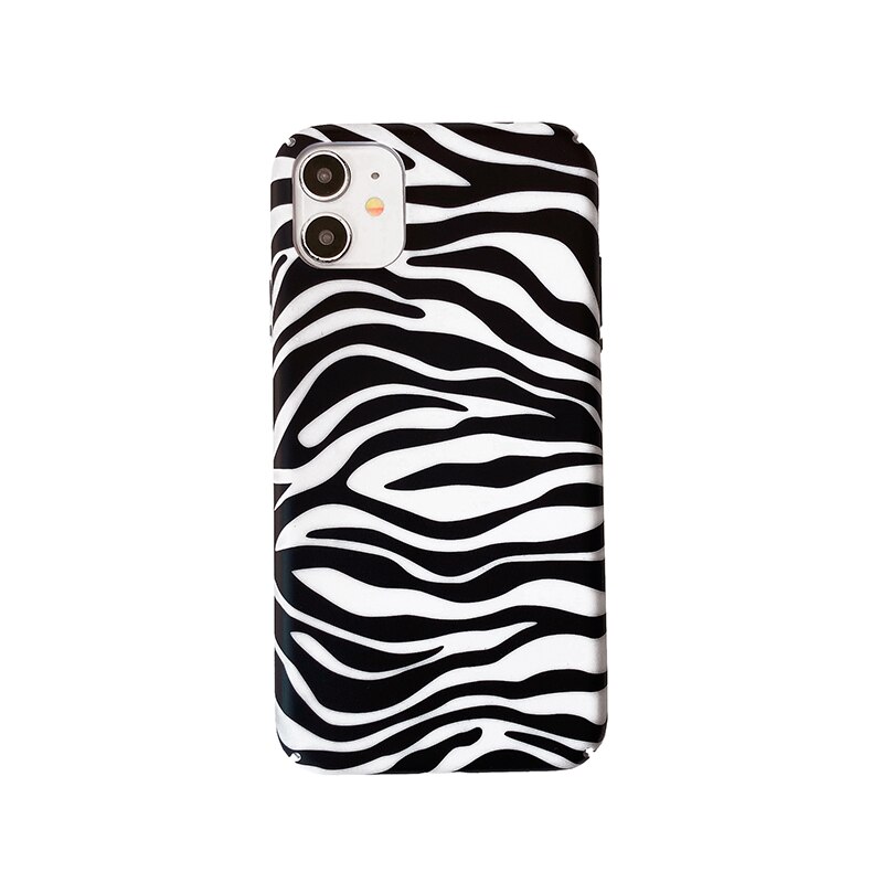 Custodia rigida in plastica dura leopardata con motivo zebrato Hot Ins per apple iPhone 6 6S 7 8 Plus X XS XR MAX 11 Pro 12 se 2020 cover: for iphone 6 6S