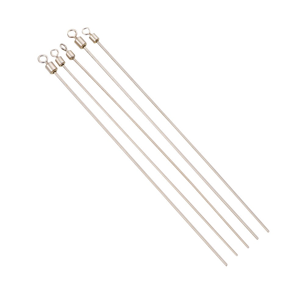 50pcs Hard Steel Wire Long Pole Fishing Swivel Stainless Steel Barrel Rolling Connector Fishing Accessories Tackle