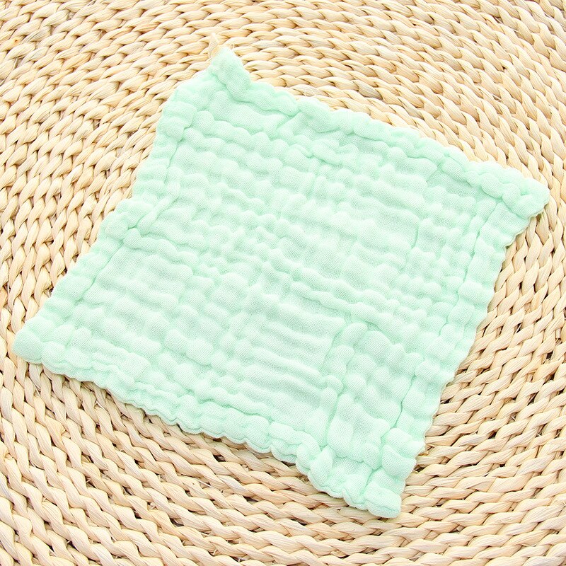 Clearance Square Tulle Baby Bib Pure Cotton Three-dimensional Ruffled Bib Newborn Playing P Cloth Towel Baby Nursing Saliva Hand: green