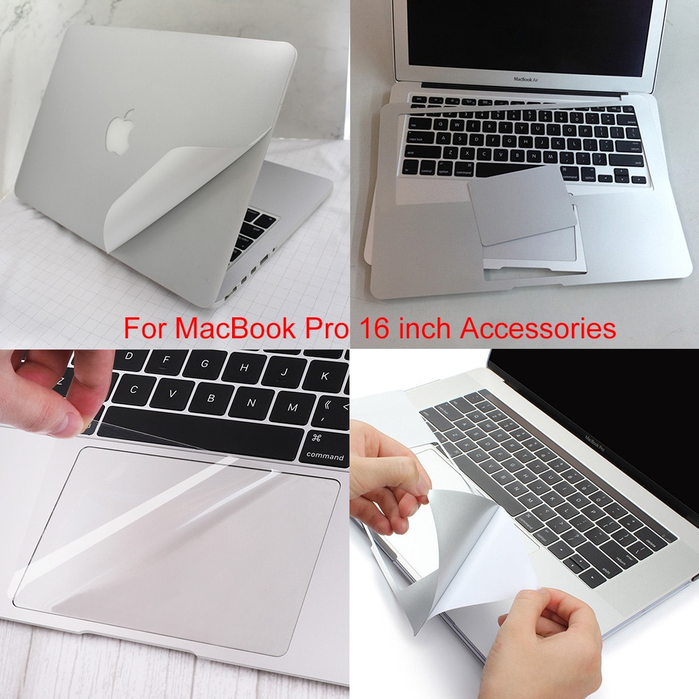 Autocollant pour ordinateur portable complet peau de vinyle pour MacBook Pro 16 pouces A2141 libération, poignet paumes repos garde Palmrest Touchpad autocollant