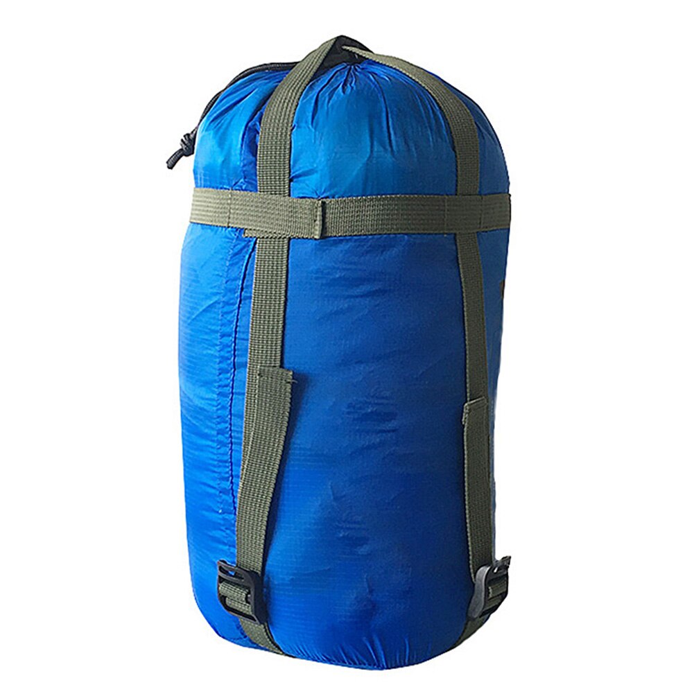 Udendørs rejse sovepose telt sengetøj bærbar nylon kompression sportspakke bære vandreture sæk camping: Himmelblå