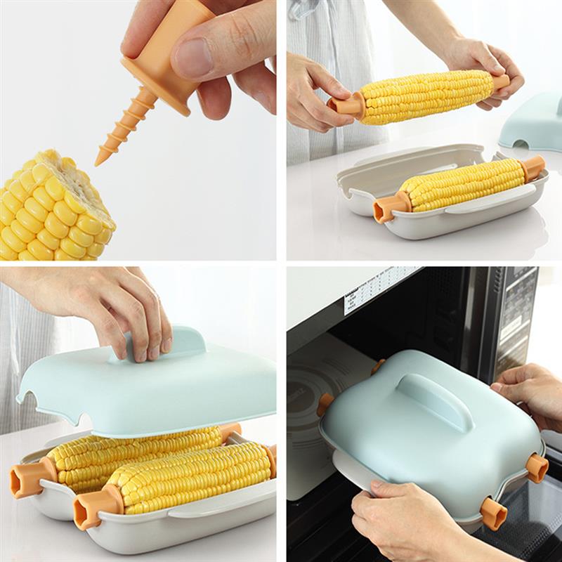 Kitchen Cookware Storage Box Corn Box Microwave Steamed Corn Box Steamed Egg Steamer Simple To Operate Kitchen Tools