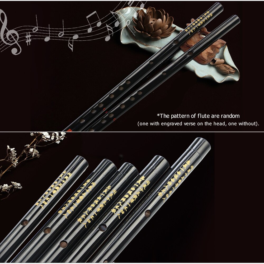 C/D/E/F/G Key Dizi Bamboo Flute Chinese Traditional Musical Instrument with Carrying Bag for Beginners Music Lovers