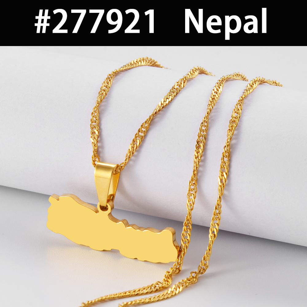 Egipto Nepal Sri Lanka Arabia Saudita Turquía Yemen Qatar mapa colgante collares pulido plano joyería nacional # 277821: 60 cm / Rojo-marrón