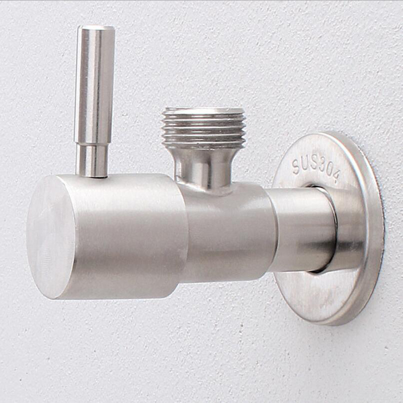 Solid 304 stainless steel Angle Valves 1/2"Male x 1/2" Male Bathroom Bidet Valve Faucet filling valve Bathroom Accessories