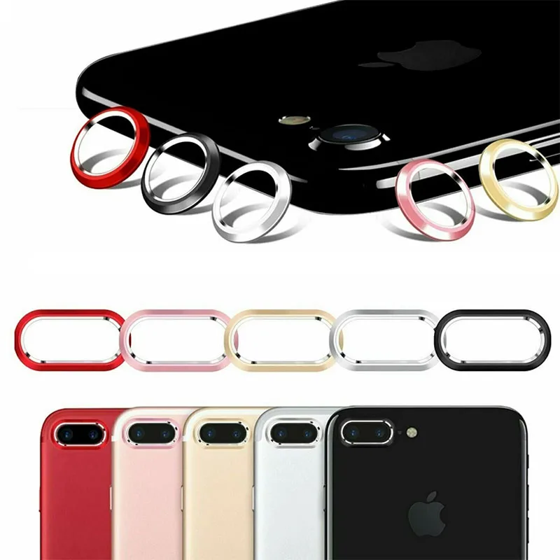 2 in 1 Metall Kamera Objektiv Schutz für iPhone 7 8 Plus X Objektiv Schutz Kreis Ring Abdeckung mit Gehärtetem glas Film für iPhone X