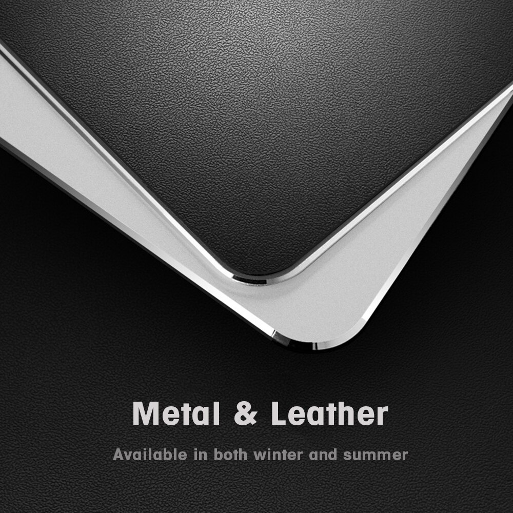 Metall Aluminium Maus pad Matte Harte Glatte Leder Dünne Mousead Doppel Seite Wasserdicht Gamer Computer Maus Matte Für Office Home