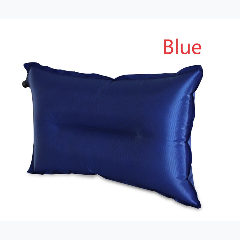 1Pc Portable automatique gonflable imperméable oreiller pour voyage en plein Air Camping randonnée coussin d'air oreiller 46x30x8cm: Blue