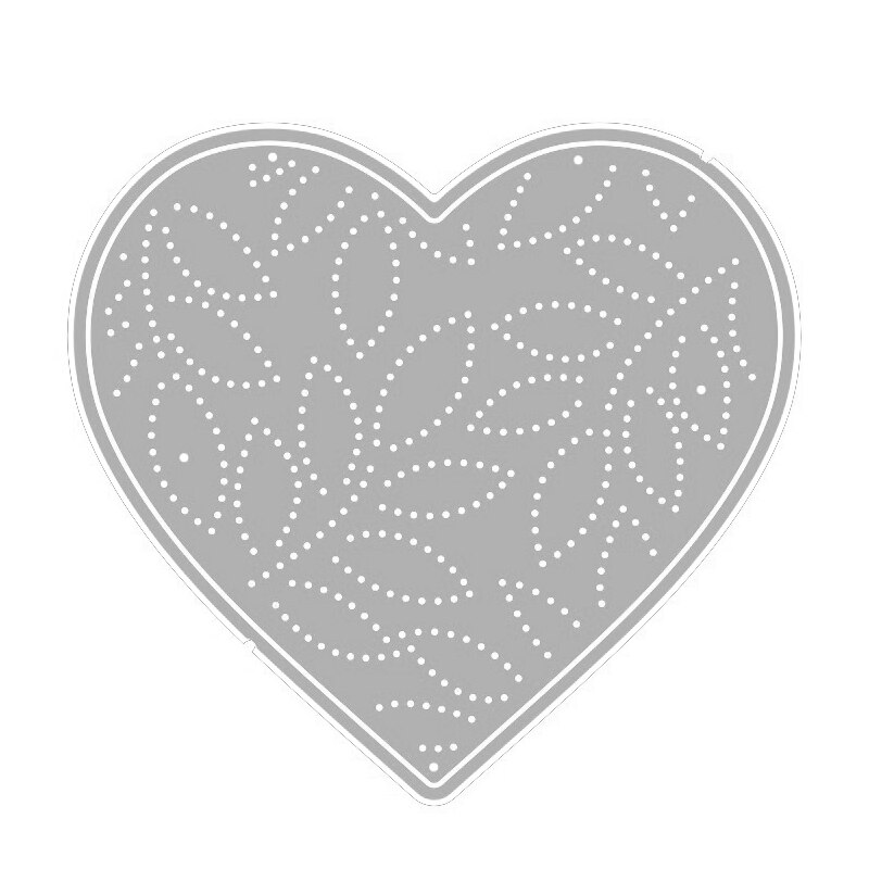 Valentine hjerte ramme bakgrunn preging preging metall kutte dies for scrapbooking gratulasjonskort gjør ingen stempler: Default Title