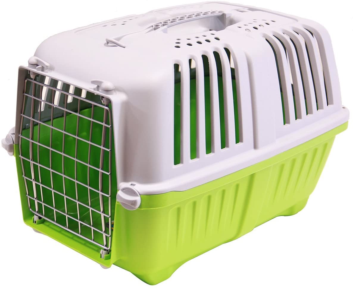BPS Transportín Rígido para Perro o Gato Animales Domésticos Tamaño M/L: Verde / M