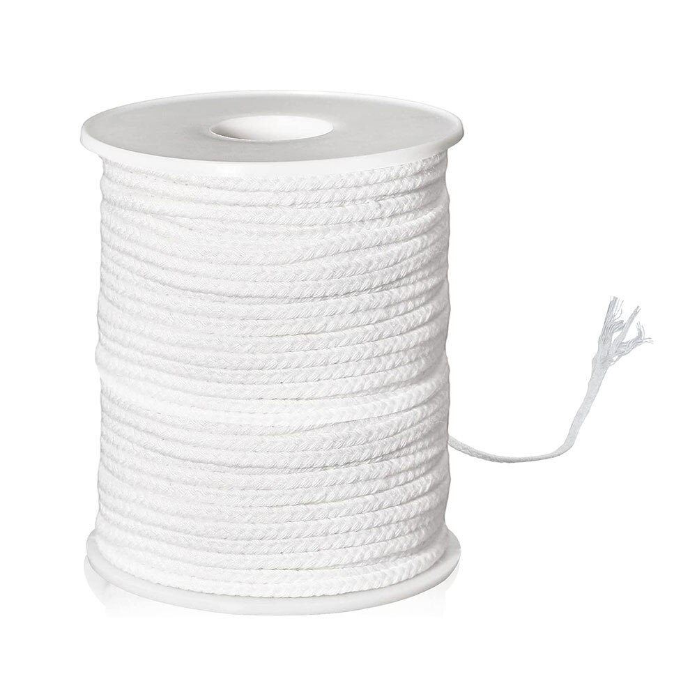 61M Witte Kaars Lont Katoenen Kaars Geweven Lont Voor Kaars Maken Kaars Olie Lampen Kaarsen Accessoire Levert 1 Roll 200 Voeten