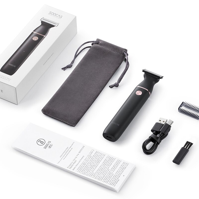 til xiaomi soocas  et2 menn elektrisk barbermaskin barberhøvel usb oppladbar skjeggbarbermaskin vanntett hårtrimmer med kam