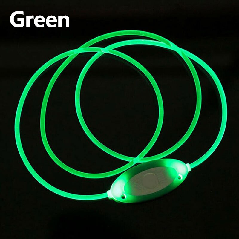 Collar luminoso LED, DIY se puede cortar y collar de perro ajustable corbata de perro suficiente colgante collar de perro led cinturon coche perro: green