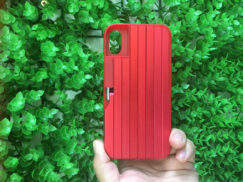 Selfie stick etui til iphone 6/7/8 plus xs  x 3 in 1 etui med genopladelig trådløs bluetooth selfie stick aluminium kickstand: Rød / Iphone 678 plus