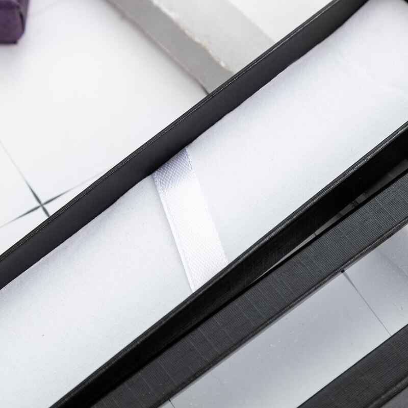 10Pcs/Set Pen Box Transparent Window Pen Box Paper Packaging Metal Pen Box