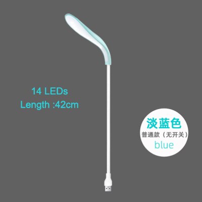 Mini Flexible Bendable USB Fan and USB LED Light Lamp USB Gadgets hand fan night light For Power Bank PC for Laptop: Blue 42cm