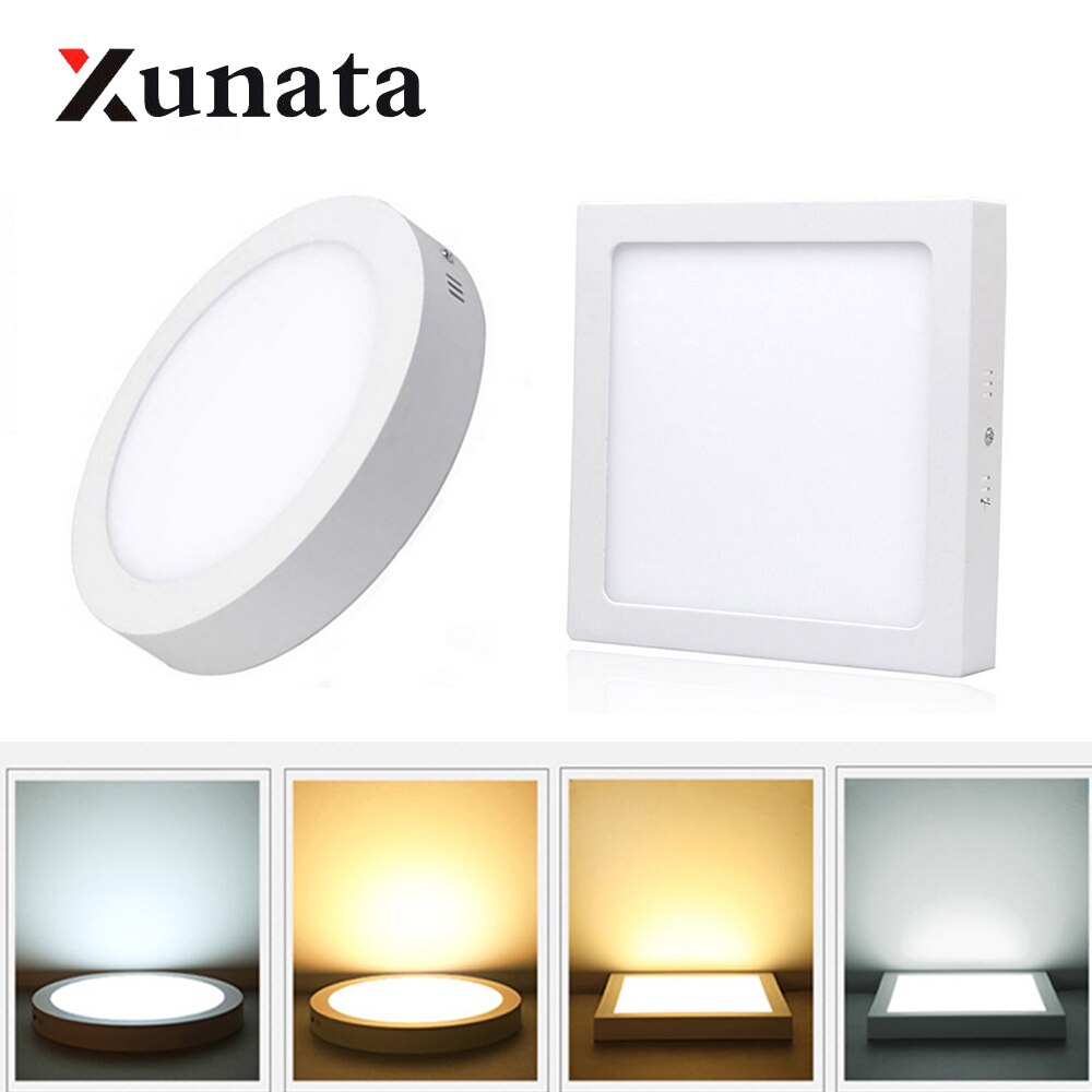 Surface Mounted Led Panel Light 6W 12W 18W 24W Round Square Spotlights Lamp Indoor Led Ceiling Light LED Lighting for Home Decor