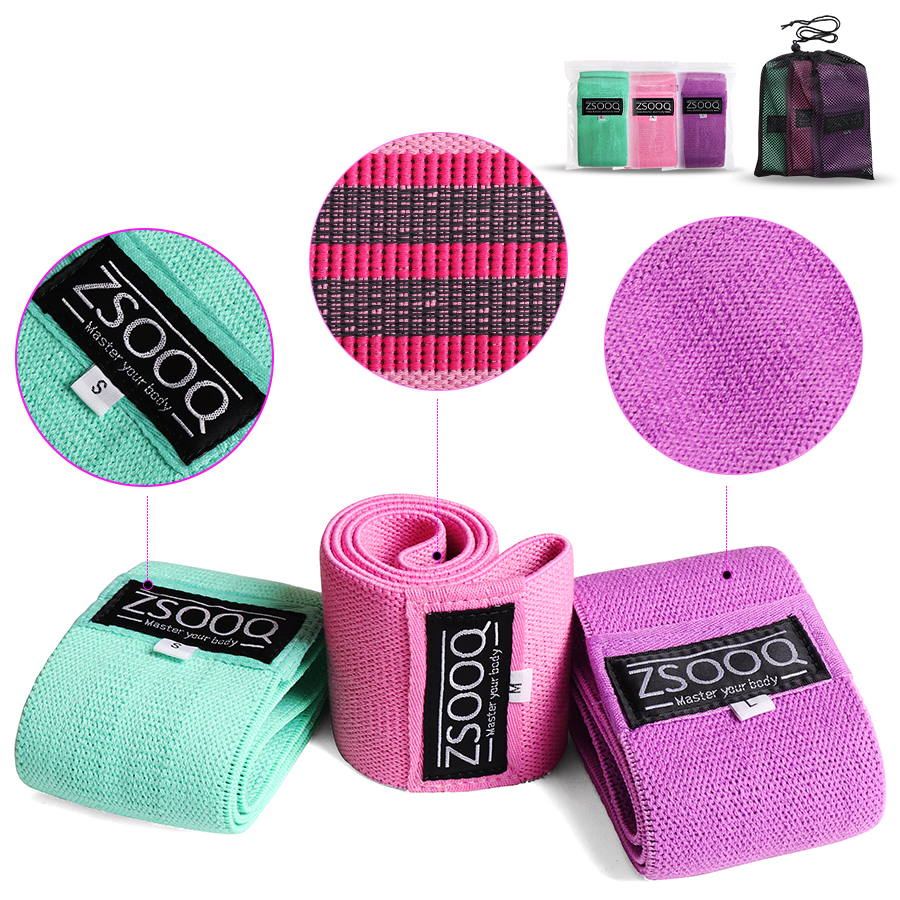 Non-slip Fabric Resistance Bands Hip Booty Yoga – Vicedeal
