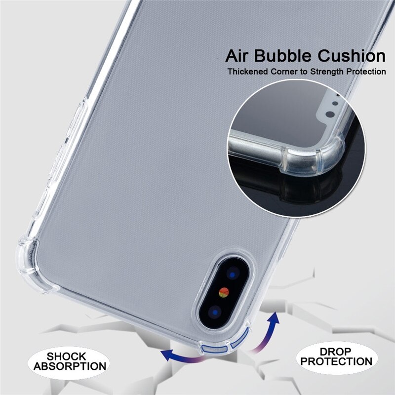 A quattro Angoli Anti-Caduta Trasparente TPU Cassa Del Telefono Mobile Con La Cordicella per il iPhone 11 Pro Max