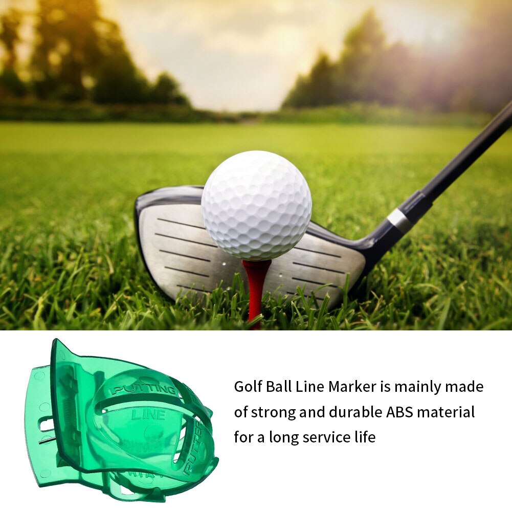 1Pcs Golf Scribe Accessoires Levert Transparante Golfbal Groene Lijn Clip Liner Marker Pen Template Alignment Marks Tool Putti