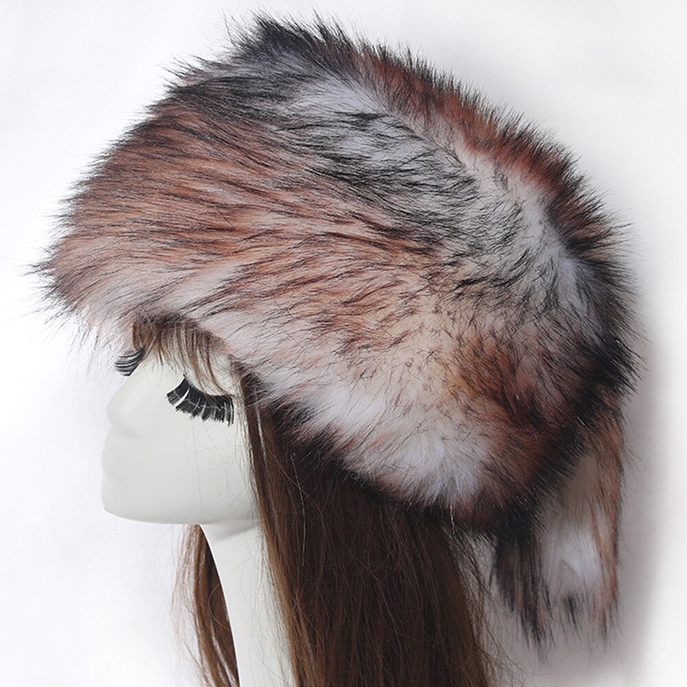 Vrouwen Hoeden In Winter Thicken Warm Faux Vos Bontmuts Russische Outdoor Ski Cap Mode Zachte Comfortabele Casual Herfst Winter hoed: White Brown Black