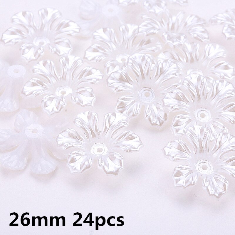 Multi smukke imiterede mavemuskler blomst perler perlehætter endebeholder blomst torus gør det selv med afstand smykketilbehør: V269w