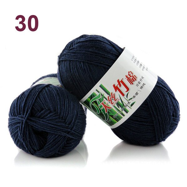 50g Weiche Glatte Natürliche Bambus Baumwolle Hand betroffen Garn Baby Milch baumwolle Garn Hand Gestrickte häkeln garn DIY Lappen Puppe: 30