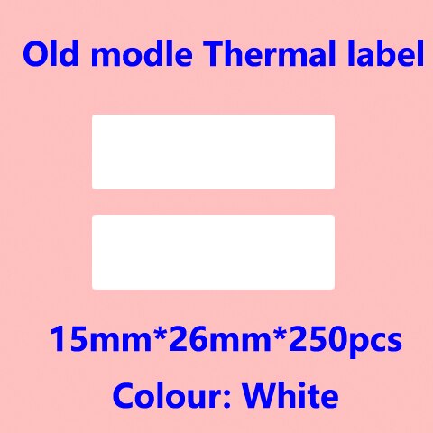 D30 Thermal Label printer Paper Phom Mini Supermarket Price sticker Paper Waterproof Anti-Oil Pure Color Scratch-Resistant: 15X26 white