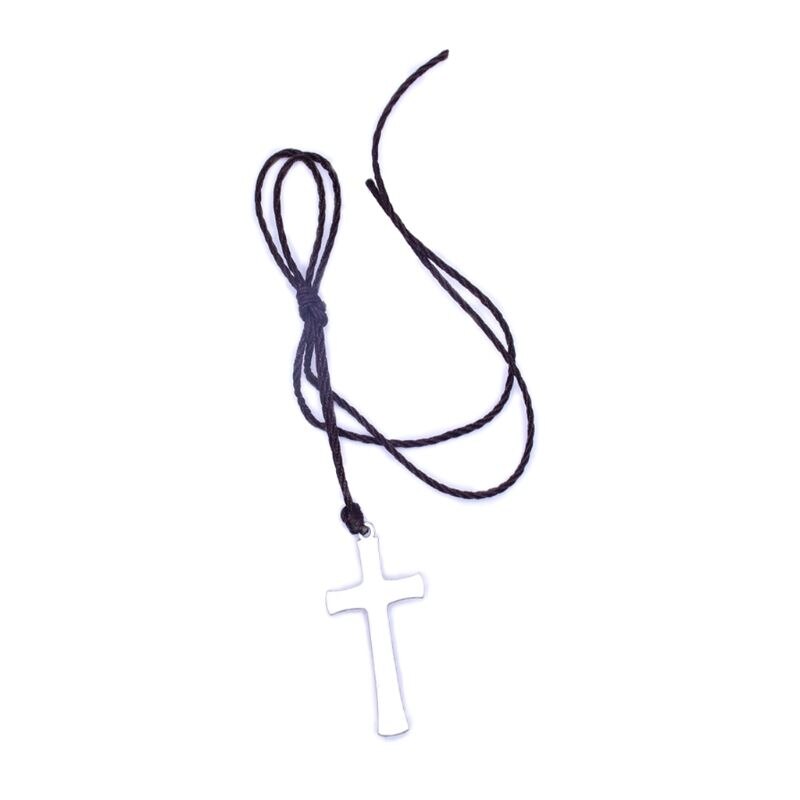 Retro Touw Jesus Cross Ketting Hanger Sieraden Voor Mannen Vrouwen Katholieke Religieuze