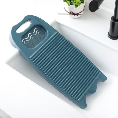 Baignoire en plastique avec planche à laver, lave-linge épais, lavage des sous-vêtements de bébé, planche à laver en plastique, outils de nettoyage de vêtements: Navy blue