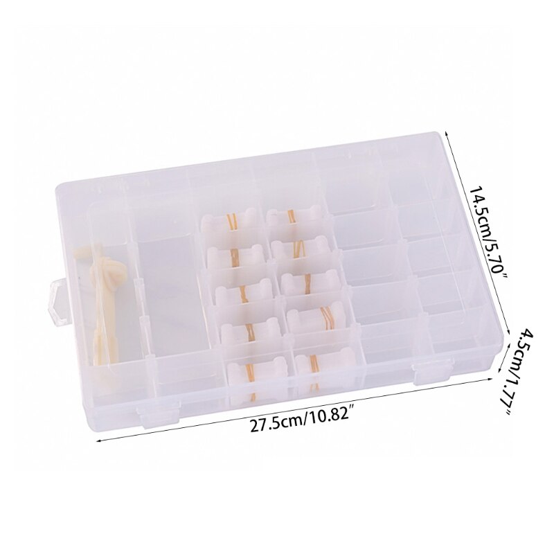 Organizer Box Met 36 Verstelbare Vakken Bevat 100 Plastic Floss Klossen En Sticker