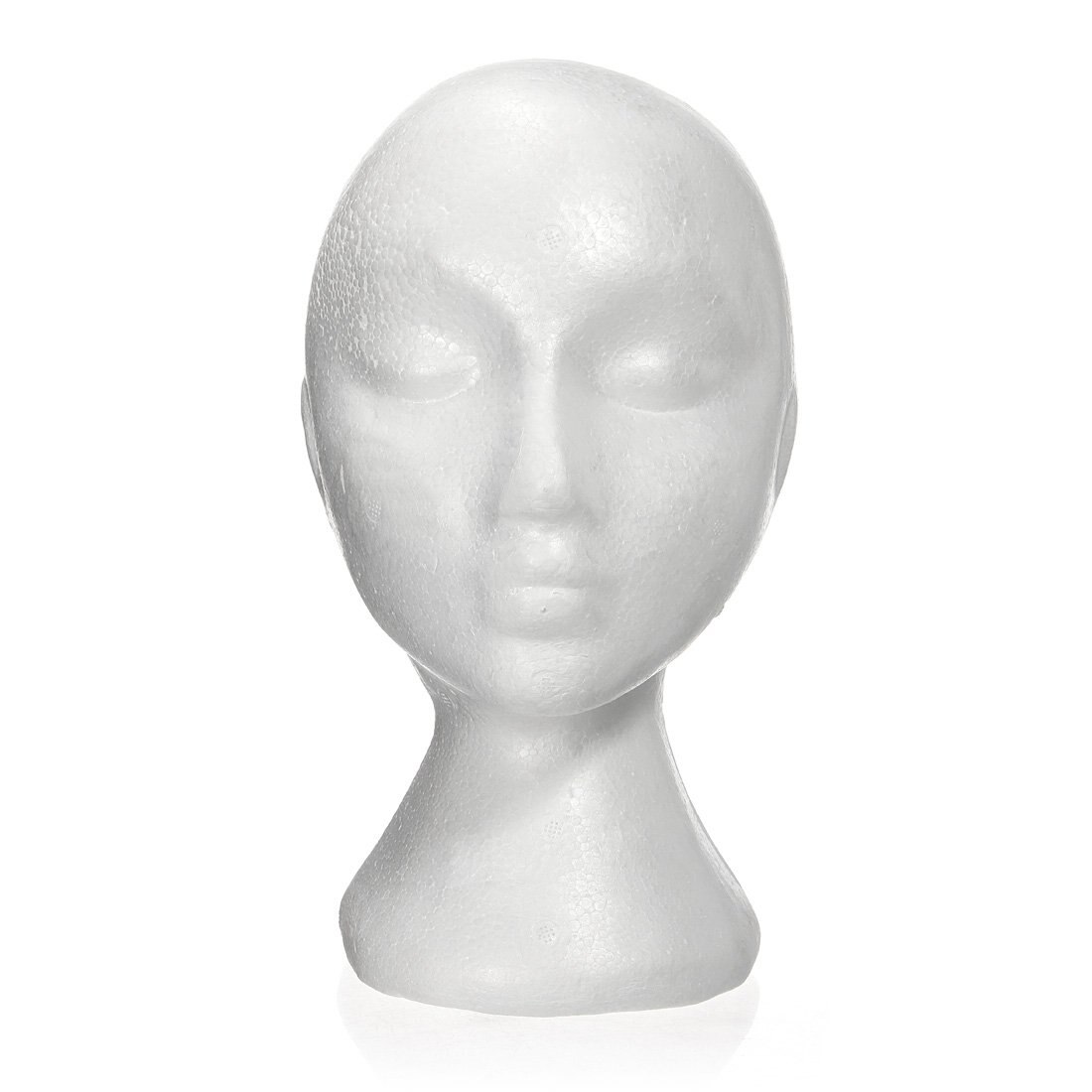 27.5x52 centimetri Manichino/mannequin Femminile testa di Schiuma (Polistirolo) Espositore per cap, cuffie, accessori per capelli e parrucche Donna Ma