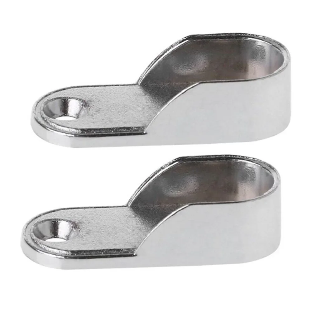 10 Stuks Garderobe Kleding Buis Ondersteuning Kast Staaf Paal Einde Beugel Houder Kast Hardware Opknoping Kleding Staaf Houder