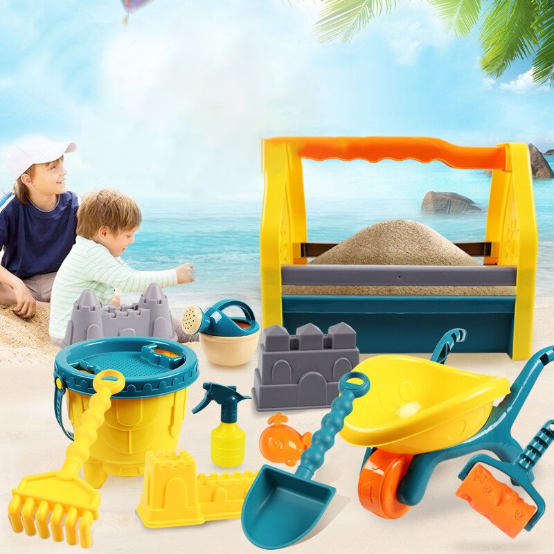 Beach Toys For Kids Baby Beach Game Toys Children Sandbox Set Kit Summer Toys For Beach Play Sand Water Game Trolley Case