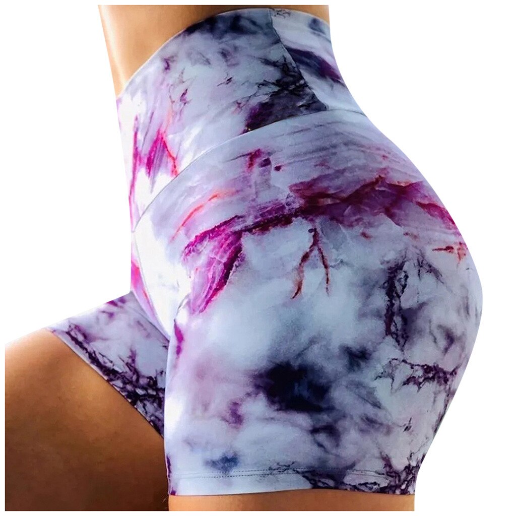 High Waist Sport Leggings Ladies'printed High-waist Hip Stretch Underpants Sports Fitness Pants#35: B / L