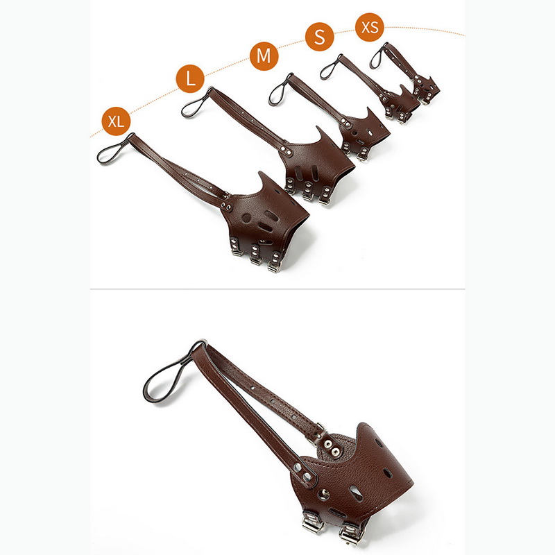 Hund Anti-Borke Biss hund Ausbildung ausrügestochen Maulkorb Maske Weiches Leder Einstellbare Haustier Hund Maulkörbe XS-XL COSP4g120