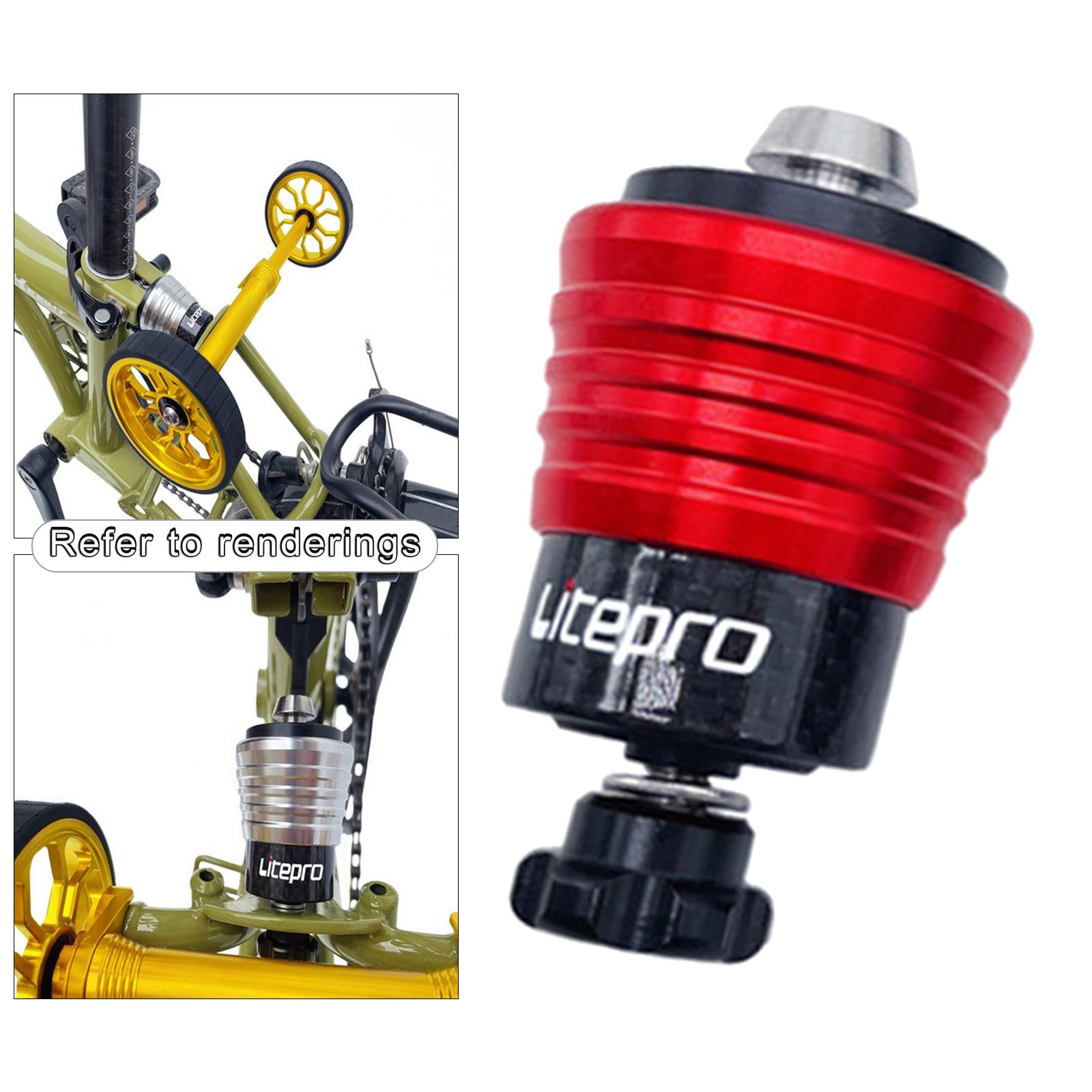 Bike Titanium Axle Rear Shock Absorber Replacement Refit Components Aluminum Alloy Wear-Resistant Damper for Folding Bicycle